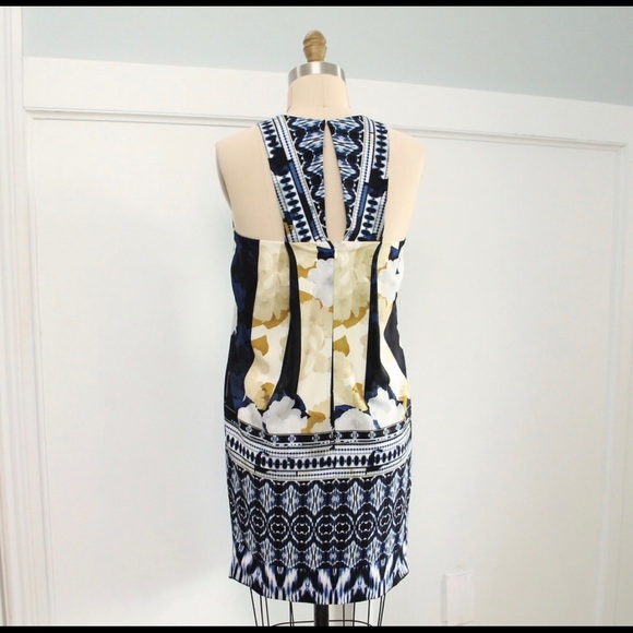NWT Antonio Melani Navy and Cream Floral Dress. - Picture 2 of 4